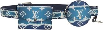 Louis Vuitton Pre-owned Vintage Monogram Canvas Belt - female - Louis Vuitton Vintage - Vintage Belts - Blue - ONE SIZE - Pre-owned