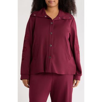 Ruby Rd. Novelty Scuba Knit Jacket in Raisin at Nordstrom Rack, Size 1 X