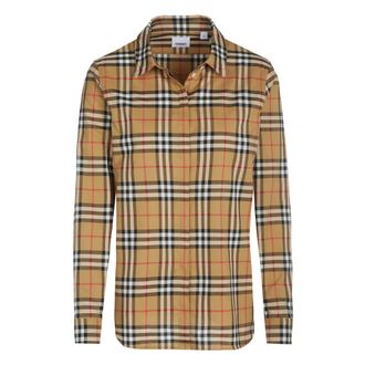 Burberry Dames, Blouses & Shirts, Bruin, Maat: XS
