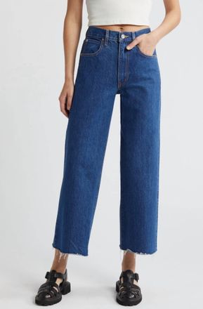 Slvrlake Denim Grace High Waist Wide Leg Jeans In Blue