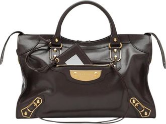 Balenciaga Le City Uptown Bag - Dames - Tassen - Bruin - Maat: ONE Size Katoen