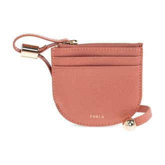 Furla Accessoires, Dames, Roze, ONE Size, Leer, Laura Kaarthouder aan een Band