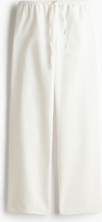 H&M Denimhose mit Kordelzug - White