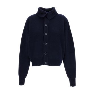 Extreme Cashmere Truien & Vesten, Dames, Blauw, ONE Size, Wol, Bomber-stijl oversized vest