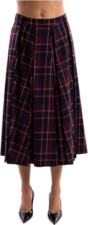 5 Progress Tartan Maxi Rok - Dames - Midirokken - Veelkleurig - S - Polyester - Rokken