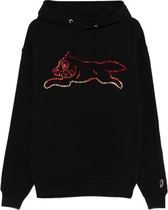 Icecream Hoodie verfraaid met print - Zwart