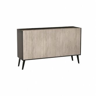 COSMA Credenza madia da ingresso casa a 3 ante in legno nobilitato bilaminato Francis - LightGray