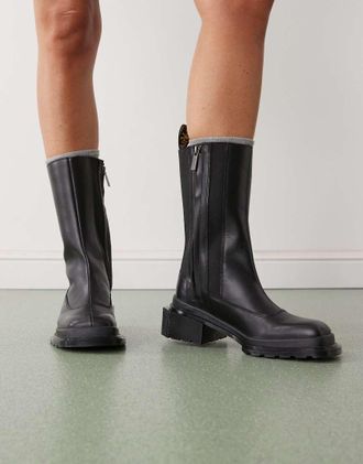 Dr. Martens Maybole Hi - Stivali alti in vernice neri-Nero