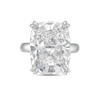 Diana M. Jewels 14kt white gold 1.00ct lab grown cushion diamond solitaire ring