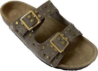 Silent D Womens Bon Suede Sandal In Taupe