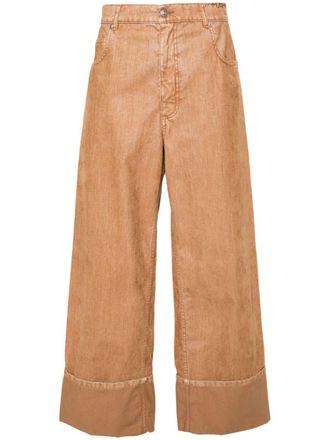 Marni High waist broek met wijde pijpen - Beige
