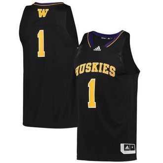 adidas Mens adidas 1 Black Washington Huskies Reverse Retro Jersey at Nordstrom, Size X-Large