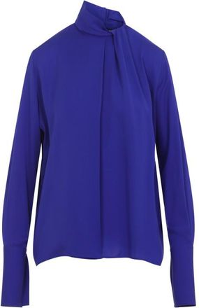 Tom Ford Blue Draped-Collar Shirt