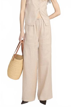 Frame Denim Linen Lounge Pant In Flax
