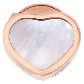 Chopard My Happy Hearts 18k Rose Gold Mother-Of-Pearl Heart Earring