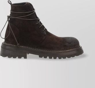 Marsèll chunky sole combat boots with suede finish