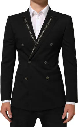 Dolce & Gabbana Black SICILIA Double Breasted Jacket Mens Blazer