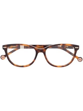 Carolina Herrera Occhiali CH 0048 geometrici con effetto tartarugato - Marrone