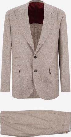 Brunello Cucinelli Exklusiver Karoanzug aus Flanellstoff Heritage