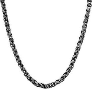 Steeltime Mens Oxidized Stainless Steel Chain Necklace at Nordstrom Rack