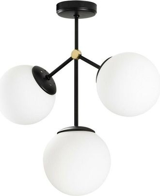 Wonderlamp Wonderlamp - Plaf&oacute;n De Techo Mulen Negro (3 Luces)