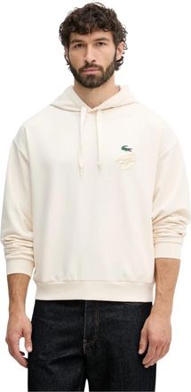 Lacoste Tennis x Novak Djokovic Hoodie - Heren - Hoodies - Beige - L - Katoen - Hoodies & sweatvesten