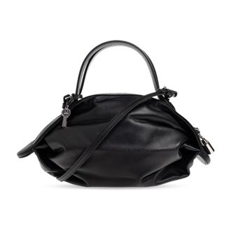 Kenzo Handbags, female, Black, Size: ONE SIZE Leather Handheld Bag