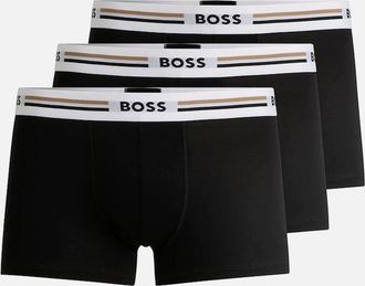 HUGO BOSS Mens BOSS 3-Pack Revive Boxer Trunks, Black - Size: 37/36/32