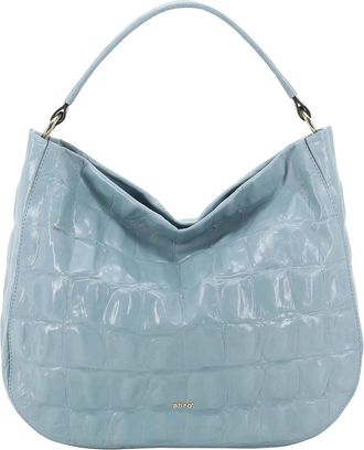 Abro shoulder bag cross body bag Leather Maxi Cocco Hobo Bag Mia Sapphire light blue