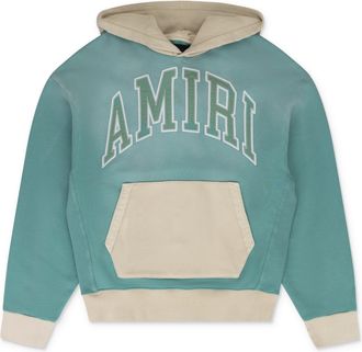 Amiri Sea Blue Vintage Oversized Hoodie