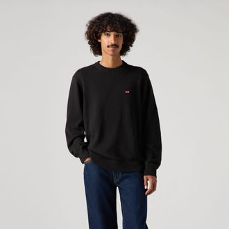 Levi's Classic Housemark Crewneck Sweatshirt - Mens - L - Black