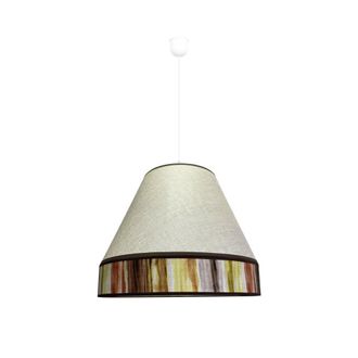 Wonderlamp L&aacute;mpara colgante natural artesanal de tela y saco con forma de cono