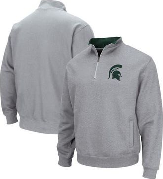 Colosseum Mens Colosseum Heathered Gray Michigan State Spartans Tortugas Team Logo Quarter-Zip Jacket in Heather Gray at Nordstrom, Size Xxx-Large