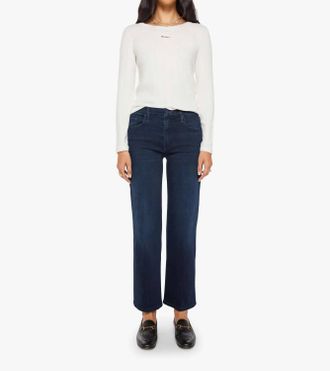 Mother Mid Rise Rambler Zipper Ankle Jeans In Chip On My Shoulder
