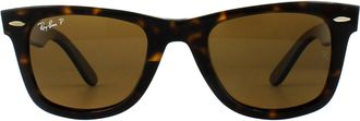 Ray-Ban Ray-ban rechthoek unisex schildpad bruin gepolariseerde zonnebril