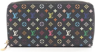 Louis Vuitton Black Grenade Monogram Multicolore Pvc Long Wallet (Bi-Fold) (Pre-Owned)