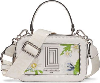 Karl Lagerfeld Simone Floral Emboridery Crossbody in White Multi at Nordstrom