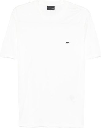 Emporio Armani White Round Neck Logo T-shirt