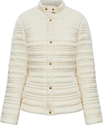 Moncler Catair Down Jacket - Dames - Gewatteerde jassen - Beige - XL - Leer - Jassen