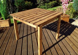 Charles Taylor Trading Wooden Two Seater Table in Brown