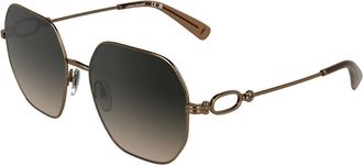 Longchamp LO187S 734 Womens Sunglasses Gold Size 58