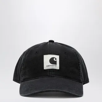 Carhartt Work in Progress Cappello Canvas in tela di cotone nero stone washed