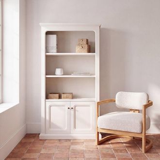 Maisons du monde Librer&iacute;a de 2 puertas y 3 estantes cruda, 100 cm