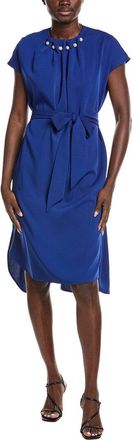 Gracia Gathered Pearl Neck Midi Dress