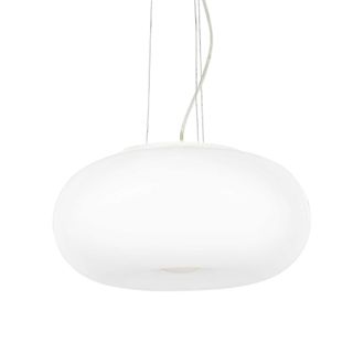 Netlighting Ulisse 3 Light Large Globe Ceiling Pendant White E27