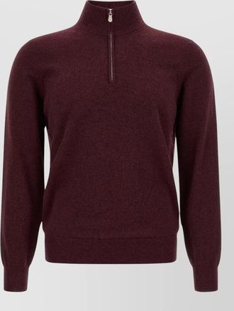 Brunello Cucinelli cashmere half-zip sweater