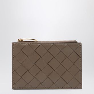 Bottega Veneta Beige zip cardholder in Intrecciato