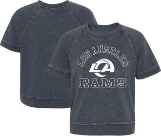 Outerstuff Girls Juniors Heather Charcoal Los Angeles Rams Cheer Squad Raglan T-Shirt at Nordstrom, Size Medium