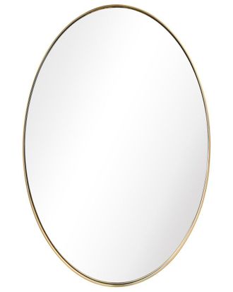Empire Art Direct Ultra Brushed Gold Stainless Steel Oval Wall Mirror