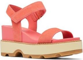 Sorel Joanie IV Y Strap Wedge Sandal in Coral Blossom/Gum at Nordstrom Rack, Size 11